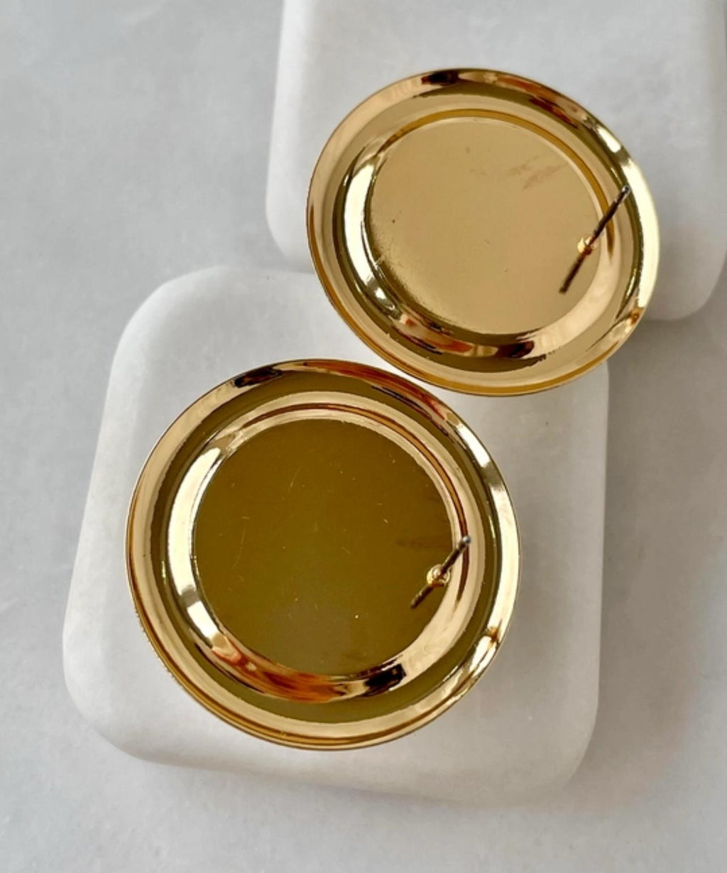 Vintage Pearl Round Earrings